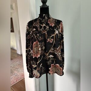 Maison D’Amelie Anthropologie long sleeves smocked blouse small